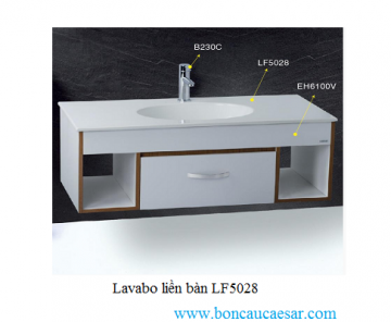 Lavabo liền bàn Caesar LF5028