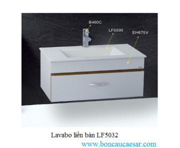 Lavabo liền bàn Caesar LF5032